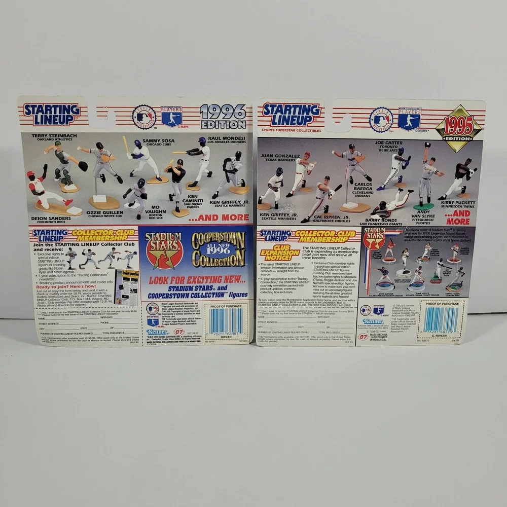 Starting Lineup Cal Ripken Jr Baltimore Orioles 1995 1996 Figures Lot of 2